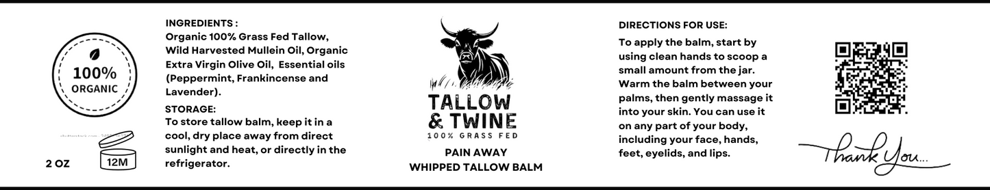 Pain Away Whipped Tallow Balm