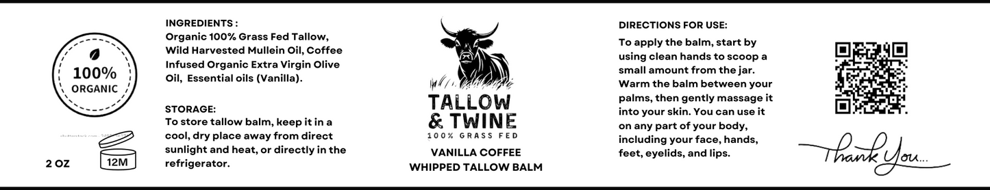 Vanilla Coffee Whipped Tallow Balm